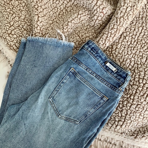 Brandy Melville Denim - BRANDY MELVILLE HIGH-WAISTED BUTTONFLY MOM JEANS